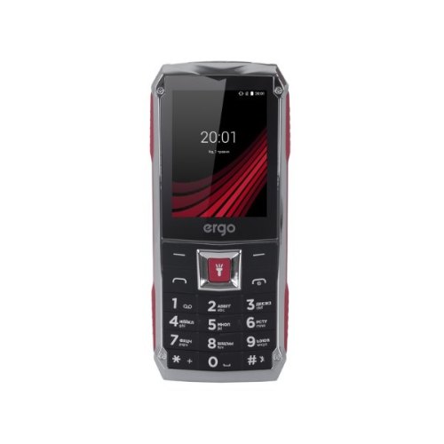 Мобільний телефон ERGO F246 Shield Black-Red