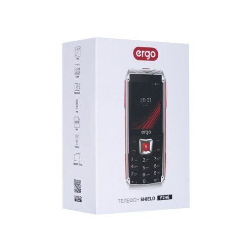 Мобільний телефон ERGO F246 Shield Black-Red