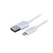 Кабель 2E USB 2.0 to Lightning Cable Single Molding Type, White,1m