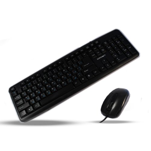 Комплект дротовий (клавіатура+мишка), Crown CMMK-860 USB Black