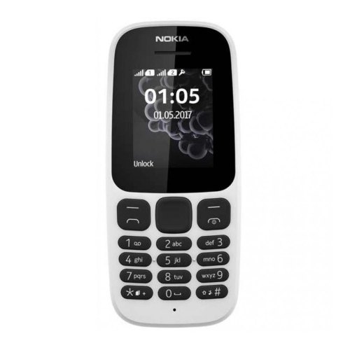 (УЦІНКА)Мобільний телефон Nokia 105 Single Sim NEW White ** потертості дисплею, вітринний