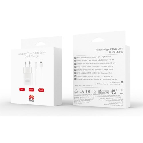 Мережевий зарядний пристрiй Huawei QuickCharge Wall Charger AP32, white
