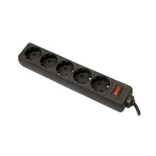 Мережевий фільтр, 1.8м, 5 розетки, Defender ES (99484), чорний