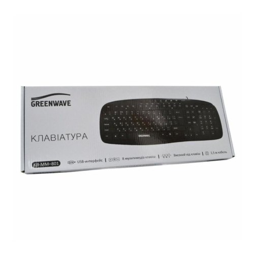 Клавіатура дротова, Greenwave KB-MM-801 USB Black (R0015248)