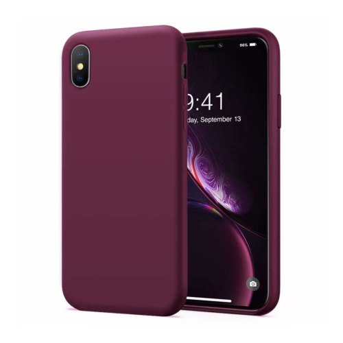 Чохол Apple Silicone Case 1:1 для iPhone X, Wine Red