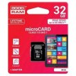 microSDHC карта 32GB GoodRam class10 UHS-1 з SD адаптером (M1AA-0320R12)