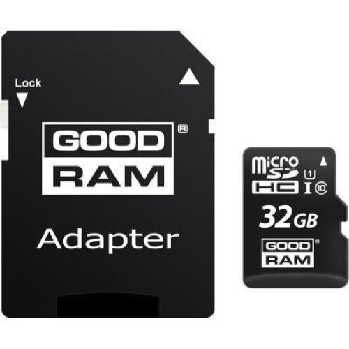microSDHC карта 32GB GoodRam class10 UHS-1 з SD адаптером (M1AA-0320R12)