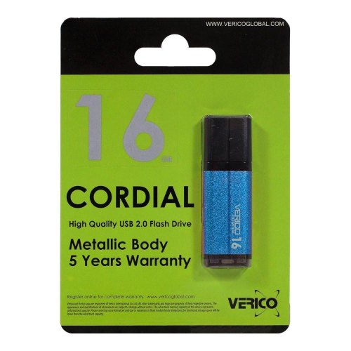 USB флеш 16Gb Verico Cordial (1UDOV-MFSEG3-NN) синя USB 2.0