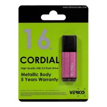 USB флеш 16Gb Verico Cordial (1UDOV-MFPKG3-NN) розова USB 2.0