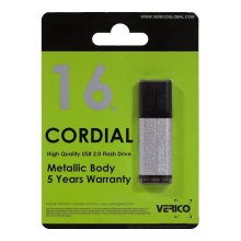 USB флеш 16Gb Verico Cordial (1UDOV-MFGYG3-NN) сіра USB 2.0