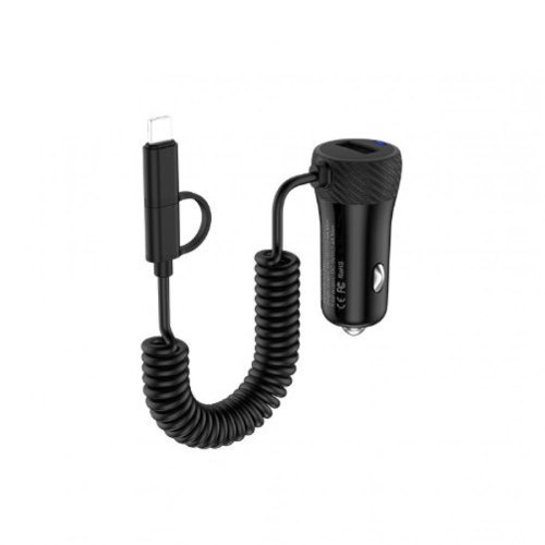 АЗП HOCO Z21A (1USB/3.4A) Lightning (Black)