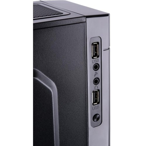 Корпус Vinga CS302B Slim, Micro - ATX, Mini - ATX, з блоком живлення, 400 Вт, 2xAudio, 2xUSB 2.0