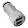 Автомобільний зарядний пристрій Grand-X CH-07 (2USB 3.1A, 12-24V), Light Grey metallic (CH-07LG)