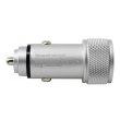 Автомобільний зарядний пристрій Grand-X CH-07 (2USB 3.1A, 12-24V), Light Grey metallic (CH-07LG)