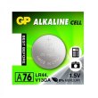 Батарейка GP дискова Alkaline Button Сell . 1.5V A76-U10 год. лужна AG13, LR44 (10/250) (заказ кратно 10 шт)