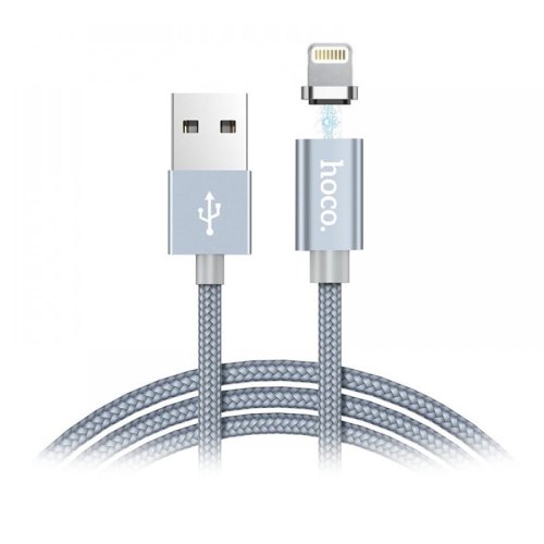 Кабель HOCO U40 Magnetic Adsorption for lightning 1м (Grey)