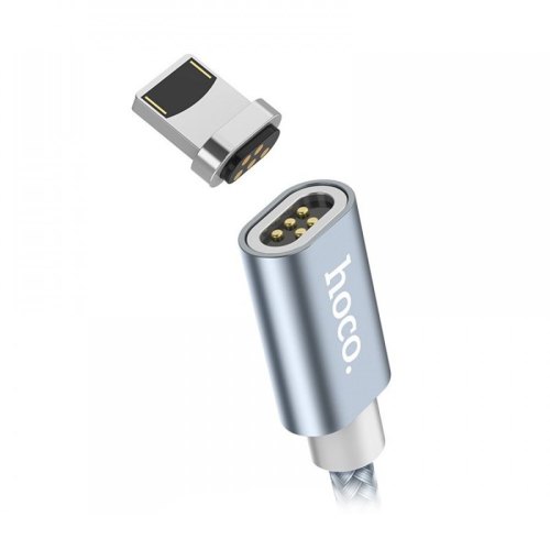 Кабель HOCO U40 Magnetic Adsorption for lightning 1м (Grey)