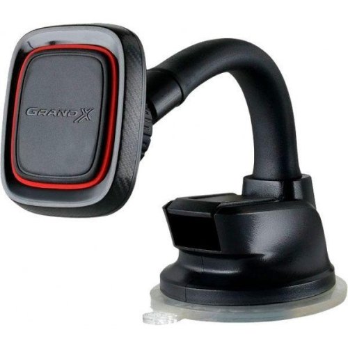 Автомобільний тримач магнітний для смартфонів Grand-X МТ-03 (кріплення на панель або скло), Black