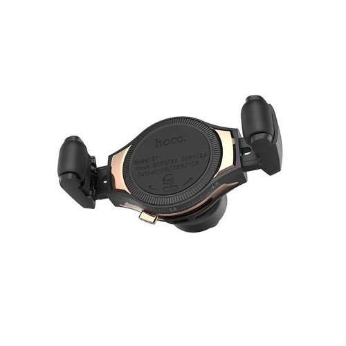 Автотримач + бездротовий зарядний пристрій HOCO S1 (QC 3.0), Gray