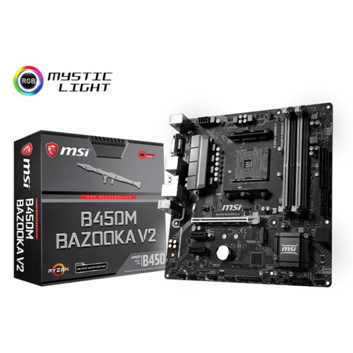Материнська плата MSI B450M Bazooka V2 Socket AM4 microATX