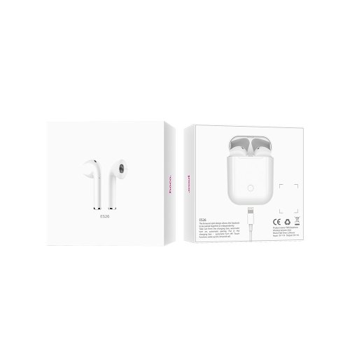 Bluetooth гарнітура Hoco ES26 Apple Series, white