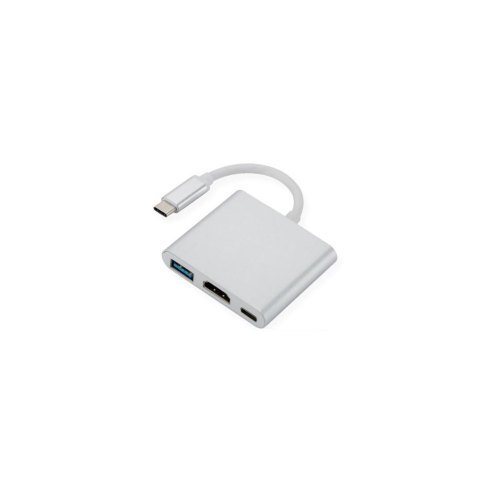 Адаптер Dynamode USB3.1 Type-C to 1хHDMI, 1хUSB 3.0, 1хUSB Type-C Female, разреш. до 4K 3840x2160