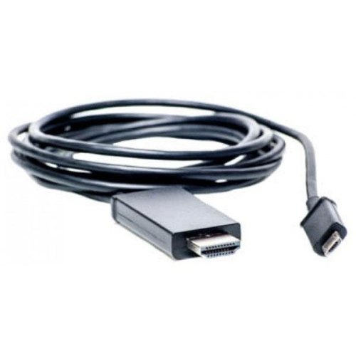 Кабель-перехідник PowerPlant micro USB - HDMI (MHL) 1.8 м (KD00AS1239) Black