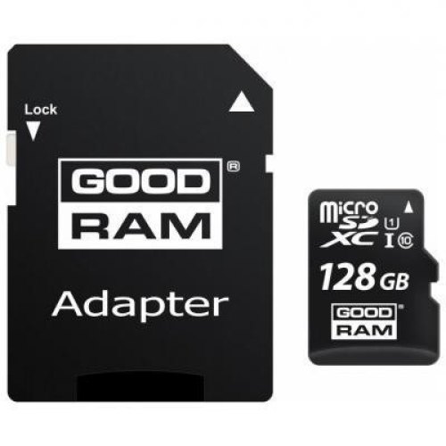 microSDXC карта 128GB GoodRam class10 UHS-1 з SD адаптером (M1AA-1280R12)