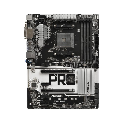 Материнська плата ASRock X370 PRO4 sAM4 X370 4xDDR4 HDMI DVI VGA 1xM.2 ATX