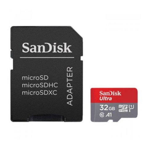 microSDHC карта 32Gb SanDisk Ultra A1 UHS-I class10 з SD адаптером (SDSQUAR-032G-GN6IA) 100MB/s