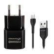 МЗП Grand-X USB 5V, 2,4A (CH-55T)  із захистом від перевантаження + cable USB -> Type C, Black