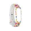 Браслет для Xiaomi Mi Band 4 / 3 (silicone) White with flowers