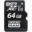 microSDXC карта 64GB GoodRam class10 UHS-1 з SD адаптером (M1AA-0640R12)