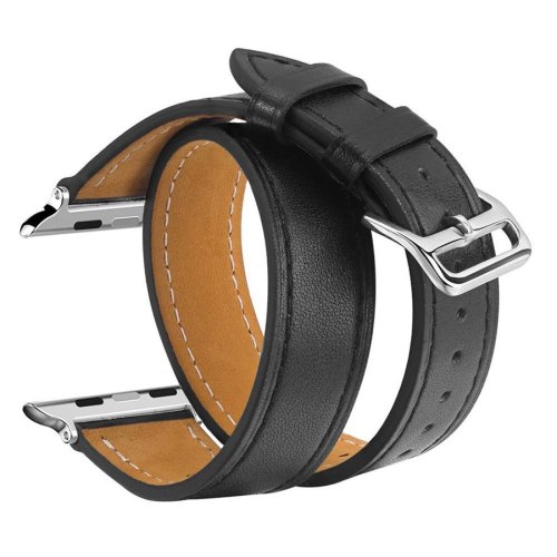 Ремінець Hermes Leather Loop Band for Apple Watch 38/40mm Black (HCopy)