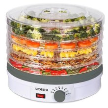 Сушарка для продуктів  Ardesto FDB-5320, 245Вт, поддонов -5x3см, диаметр-32см, макс-70°С, рег.темп, пластик , білий
