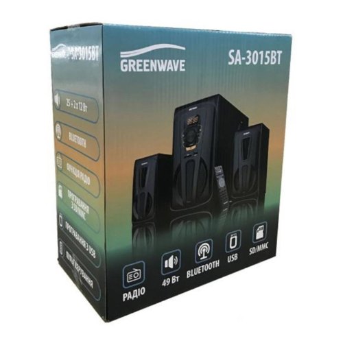 Акустична система 2.1, Greenwave SA-3015BT black-orange (SA-3015BT)