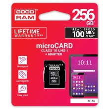 microSDXC карта 256GB GoodRam class10 UHS-1 з SD адаптером (M1AA-2560R12)