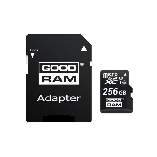 microSDXC карта 256GB GoodRam class10 UHS-1 з SD адаптером (M1AA-2560R12)