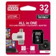 microSDHC карта 32GB GoodRam class10 UHS-1 3 in 1 (M1A4-0320R12)
