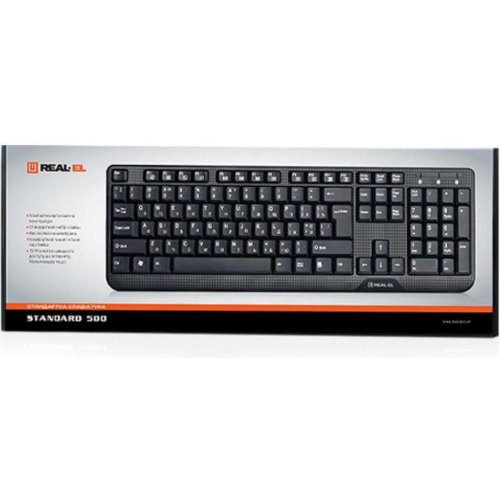 Клавіатура REAL-EL Standard 500 Black (EL123100010)