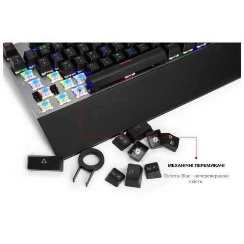 Клавіатура Motospeed CK108 USB ENG, UKR, RUS Outemu Blue, RGB (mtck108mb)
