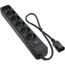 Мережевий фільтр живлення PATRON 0.5 m3*1mm2 (SP-1062U) 6 розеток BLACK (EXT-PN-SP-1062U)