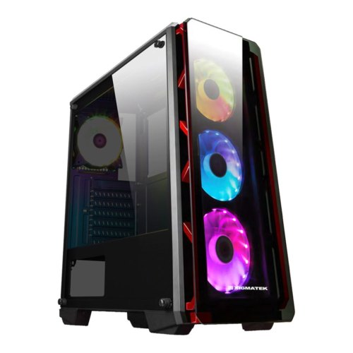 Корпус Xigmatek Astro Metal Red RGB LED (EN42418)