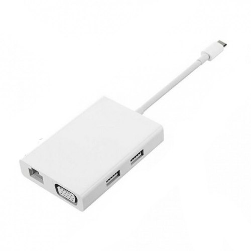 Адаптер Xiaomi Mi Multi-Adapter USB-C to VGA and Gigabit Ethernet (JGQ4005TY), White