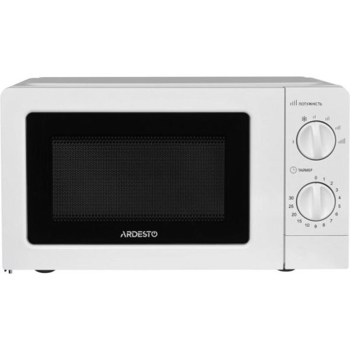 Мікрохвильова піч ARDESTO, 20л, мех.управл., 700Вт, відкр.кнопкою, білий