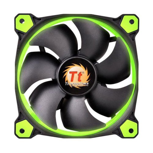 Кулер Thermaltake Riing 14140мм 1400об/хв3pin28.1dBAGreen LED (CL-F039-PL14GR-A)