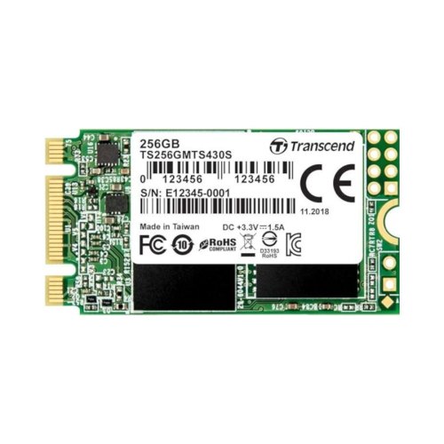 Накопичувач SSD M.2 2242 Transcend MTS430S 128GB SATAIII 3D TLC (TS128GMTS430S)