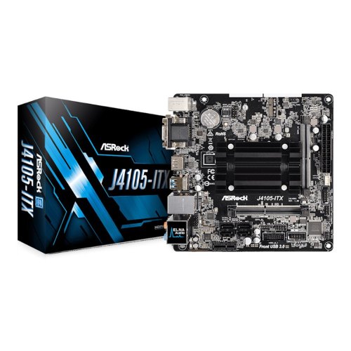 Материнська плата ASRock J4105-ITX Intel Celeron J4105, SoC, PCI-Ex1