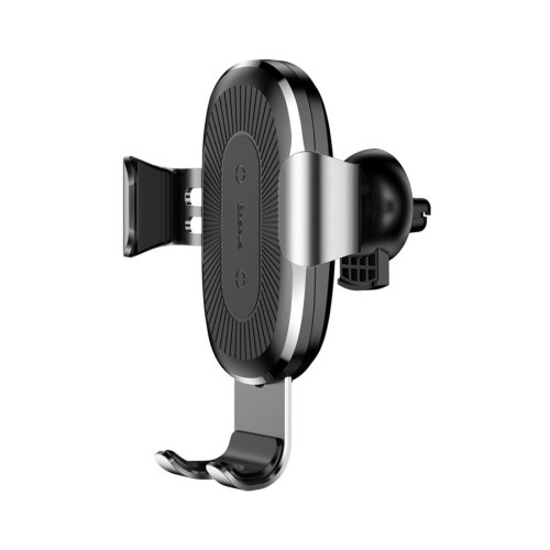 Автотримач для мобiльного з БЗП Baseus Wireless Charger Gravity Car Mount Silver