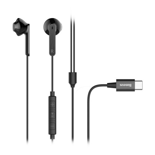 Навушники Baseus Encok Wire Earphone C16 Type-C, Black